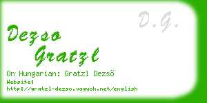 dezso gratzl business card